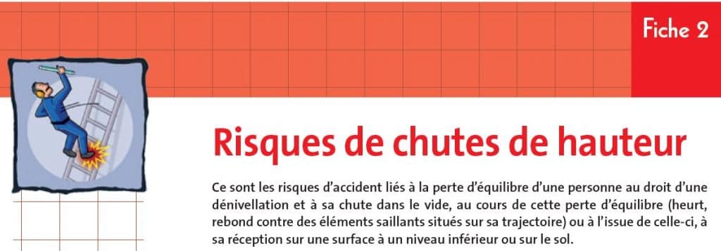 Pictogramme chute de hauteur